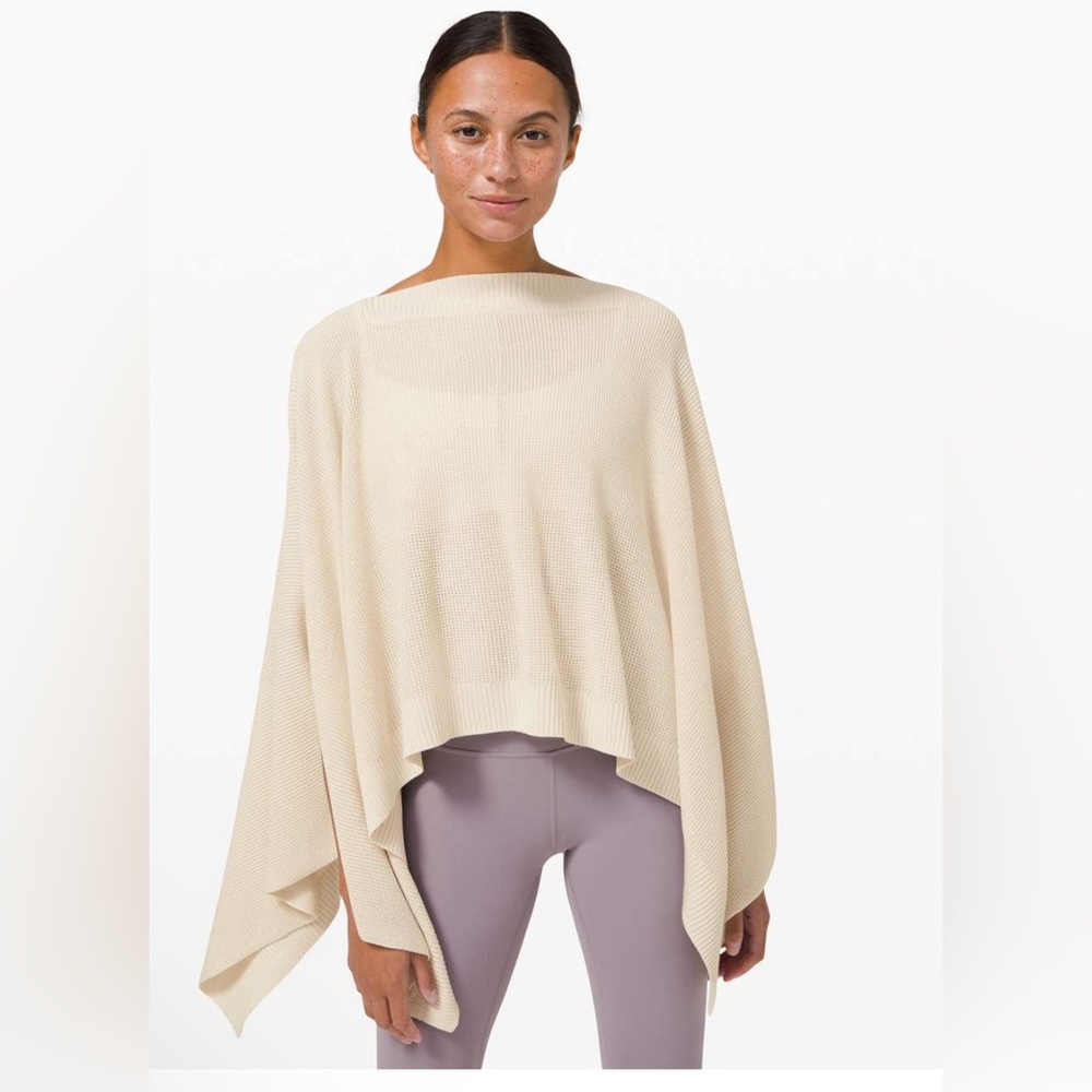 Lululemon Forward Flow Poncho white/opal OS cashmere